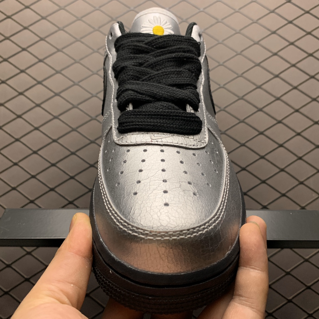 270 PEACEMINUSONE x Nike Air Force 1 '07 Low 黑银 权志龙小菊花 空军低帮经典百搭休闲运动板鞋 AQ3692-100