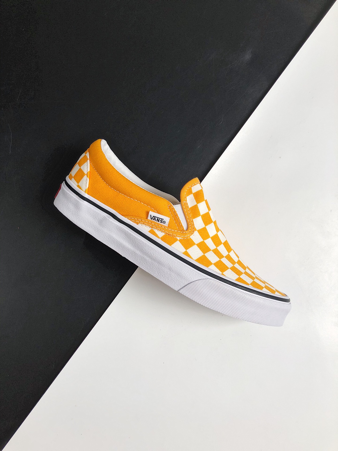 本地自取p140 vans og classic slip-on 万斯一脚蹬棋盘格姜黄色经