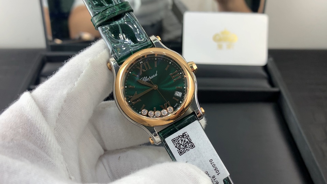 Chopard 皇家 萧邦快乐钻绿色女表HAPPY SPORT系列278582-6005视频欣赏
