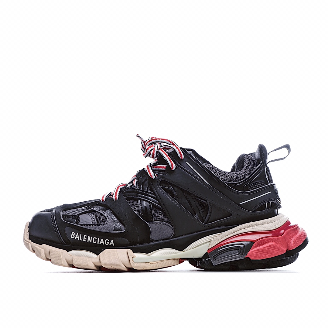 get金标黑扣做旧升级版本 巴黎世家3.0 三代户外概念鞋 Balenciaga  Sneaker Tess s.Gomma MAILLE WHITE/ORANGE 纯原版本 原装大盒 从里到外 一切百分百还原官方配置 顶级专供碾压市面一切真标版本