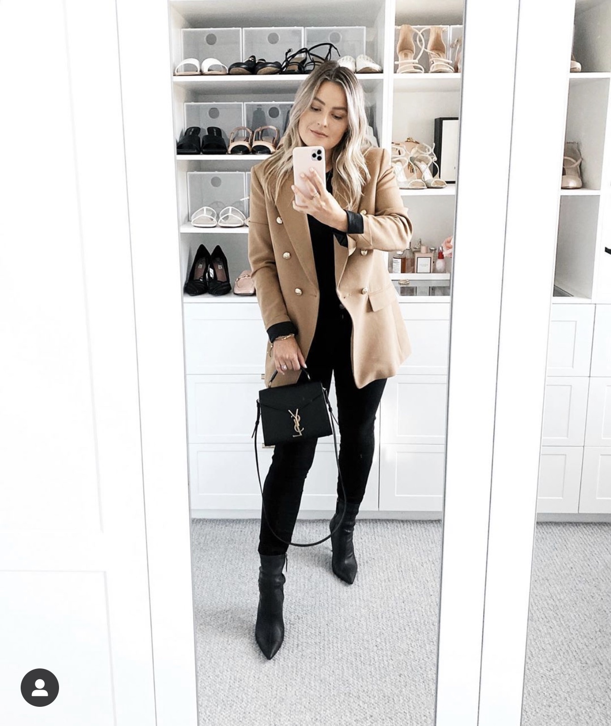 YSL 𝐂𝐚𝐬𝐬𝐚𝐧𝐝𝐫𝐚 Mini 20CM 鱼子酱纹手拎包 602716黑色/金扣