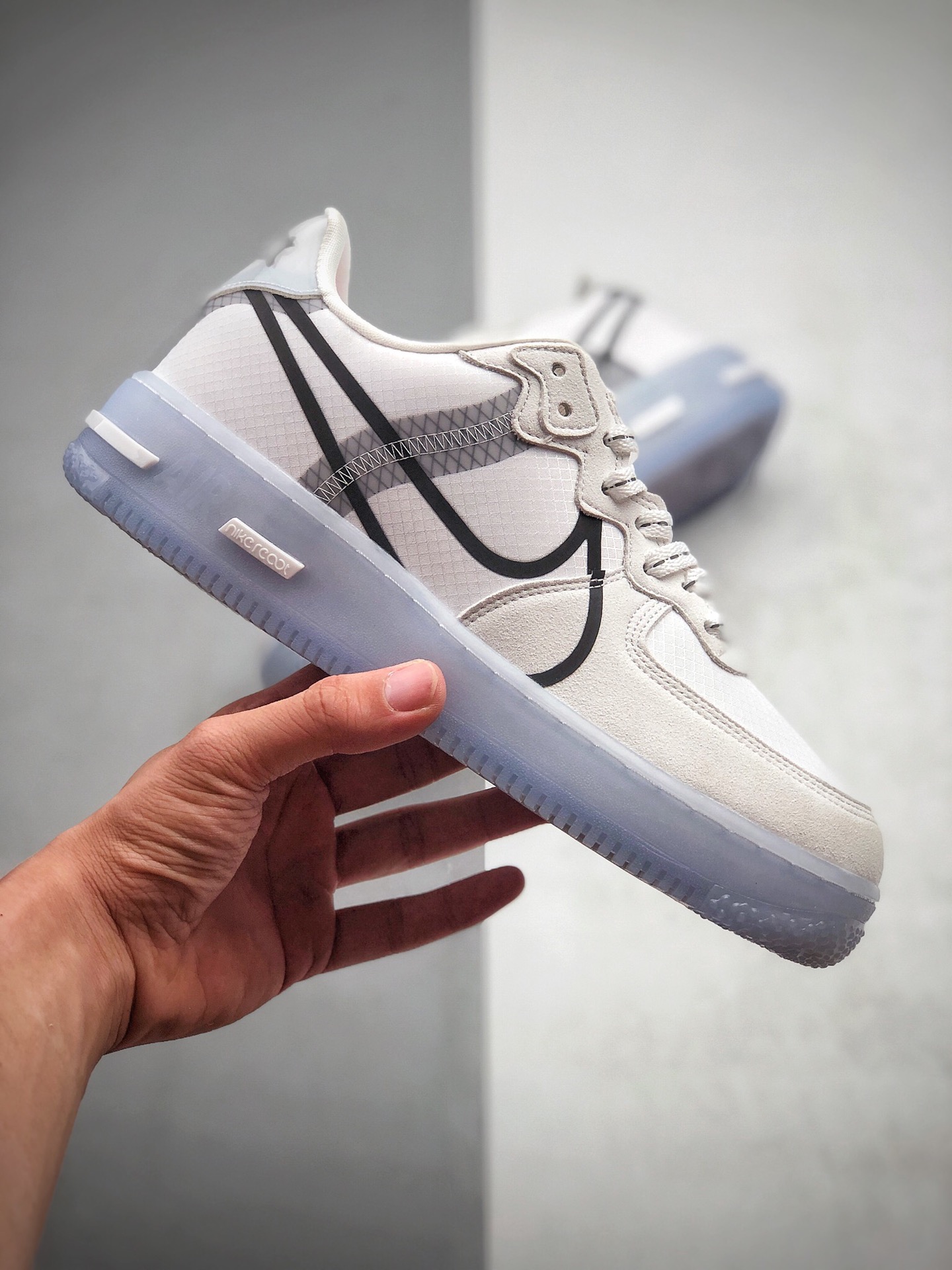 230 公司级Nike Air Force 1 React QS Light Bone 冰块解析冰蓝空军一号CQ8879-101