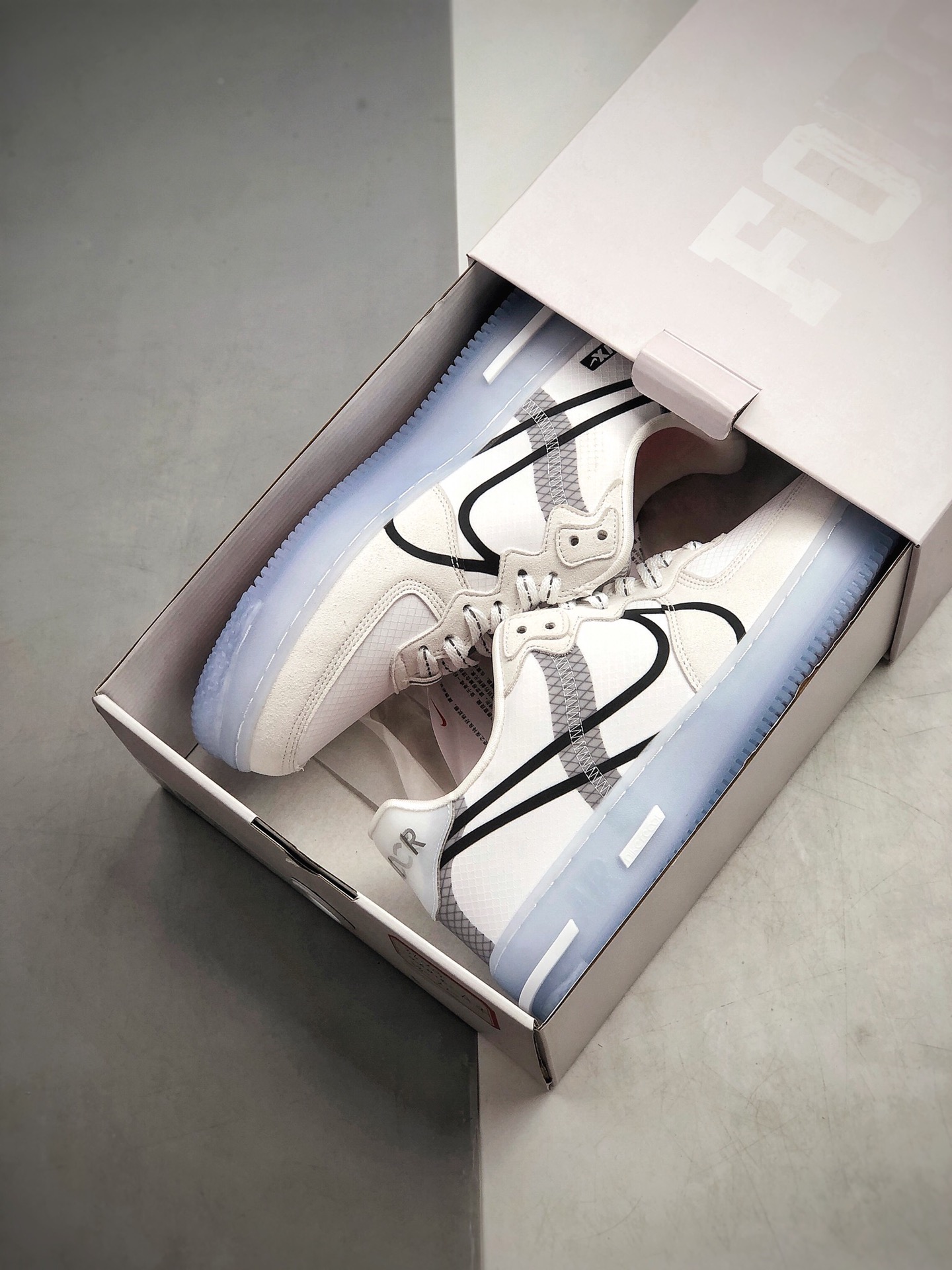 230 公司级Nike Air Force 1 React QS Light Bone 冰块解析冰蓝空军一号CQ8879-101