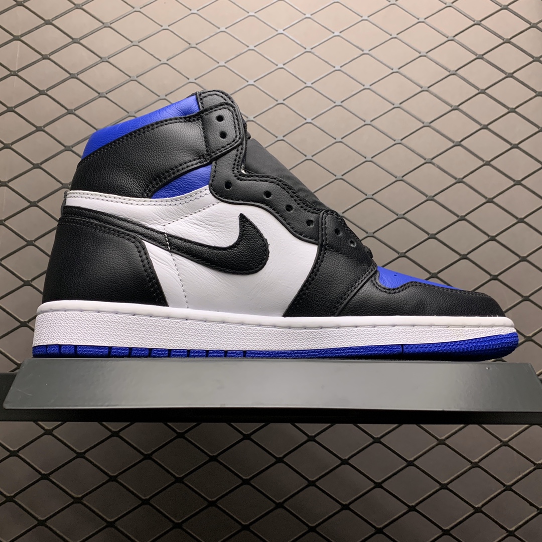 360 B级版本 Air Jordan 1 High ” White Royal ” AJ1 乔1黑蓝脚趾 男子文化篮球 555088-041