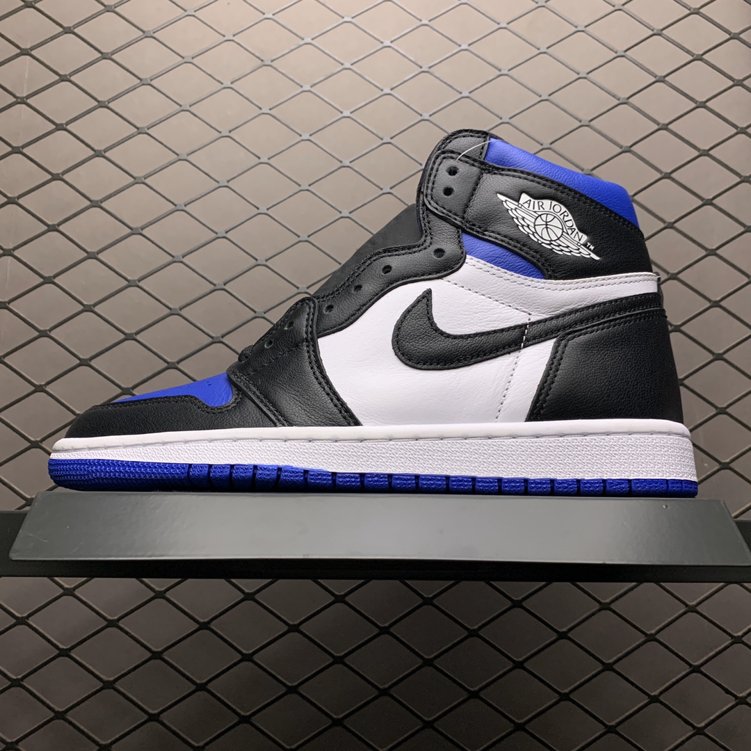 360 B级版本 Air Jordan 1 High ” White Royal ” AJ1 乔1黑蓝脚趾 男子文化篮球 555088-041