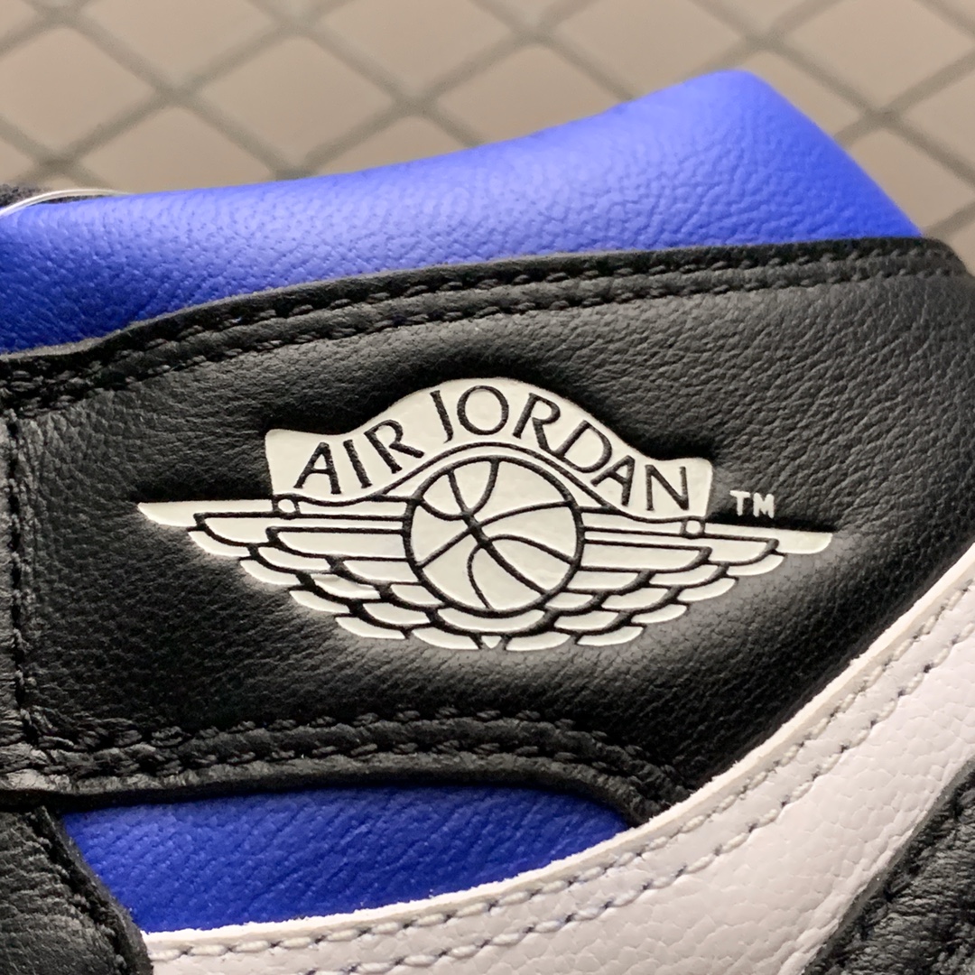 360 B级版本 Air Jordan 1 High ” White Royal ” AJ1 乔1黑蓝脚趾 男子文化篮球 555088-041
