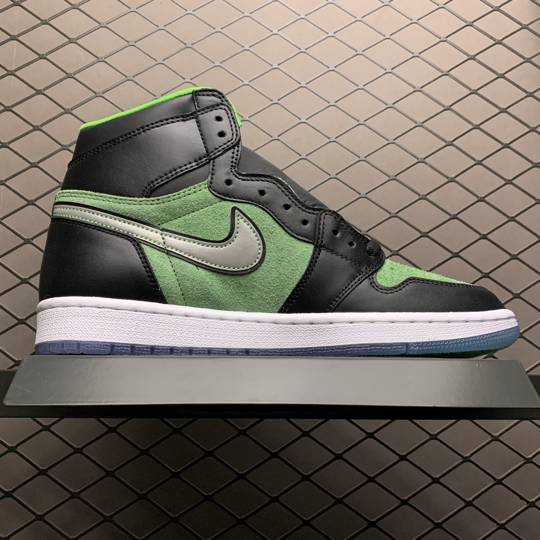 360 B级版本 Air Jordan 1 High Zoom ” Zen Green ” 黑绿 AJ1 乔1 男子文化篮球 CK6632-002 完