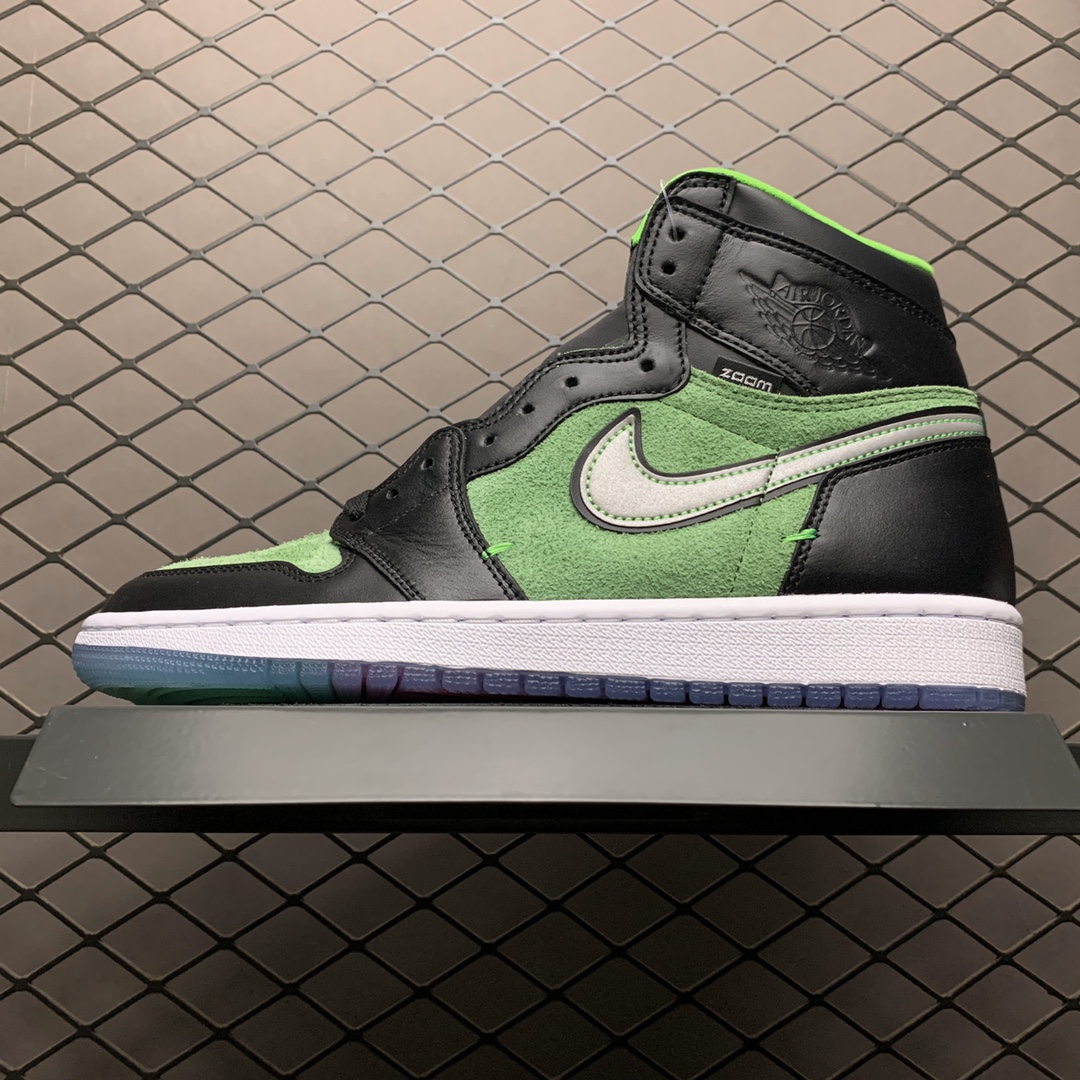360 B级版本 Air Jordan 1 High Zoom ” Zen Green ” 黑绿 AJ1 乔1 男子文化篮球 CK6632-002 完