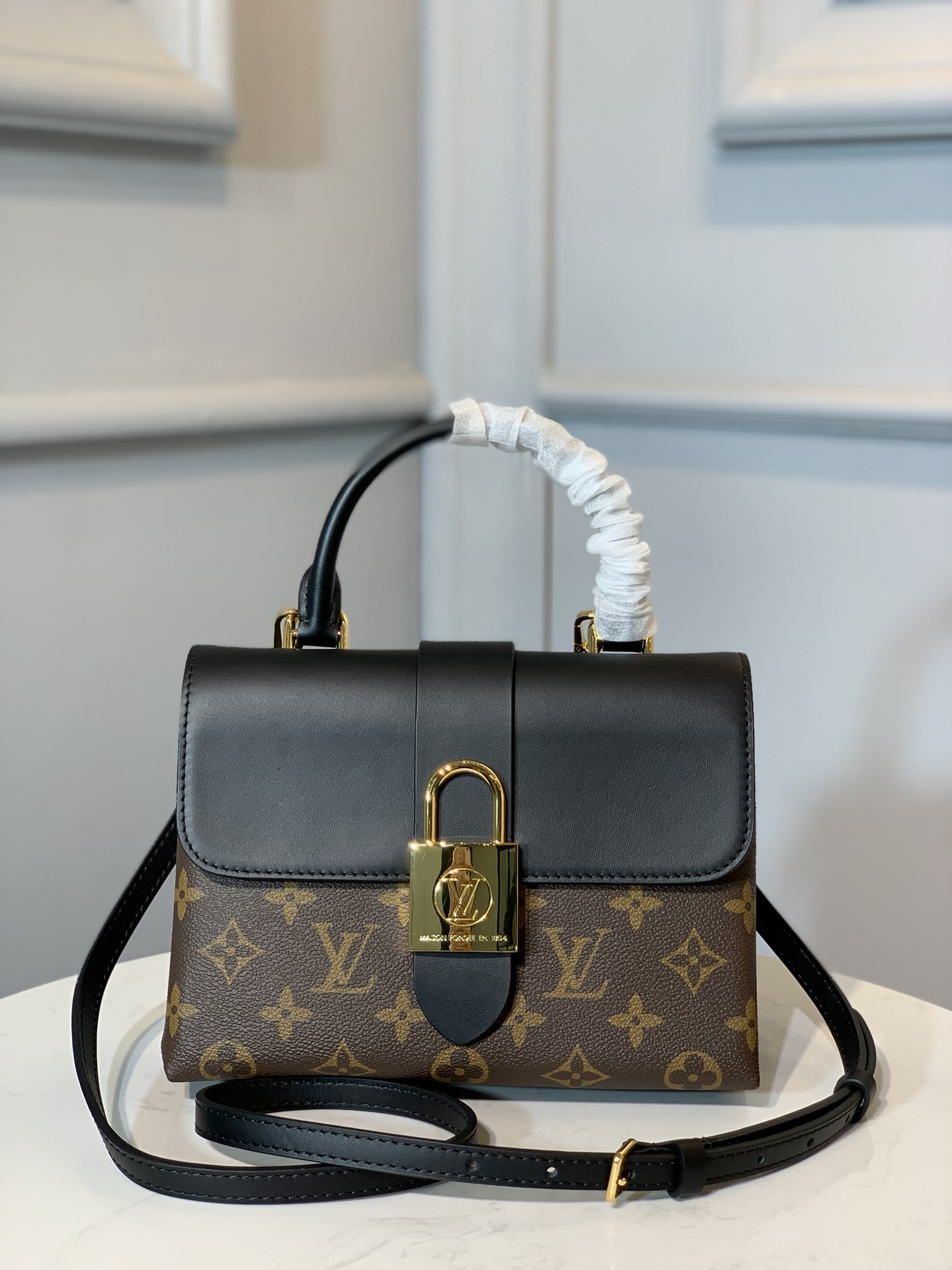 Louis Vuitton LV Locky BB Bags Handbags Top Designer replica
 Gold Monogram Canvas Cowhide Fashion M44141