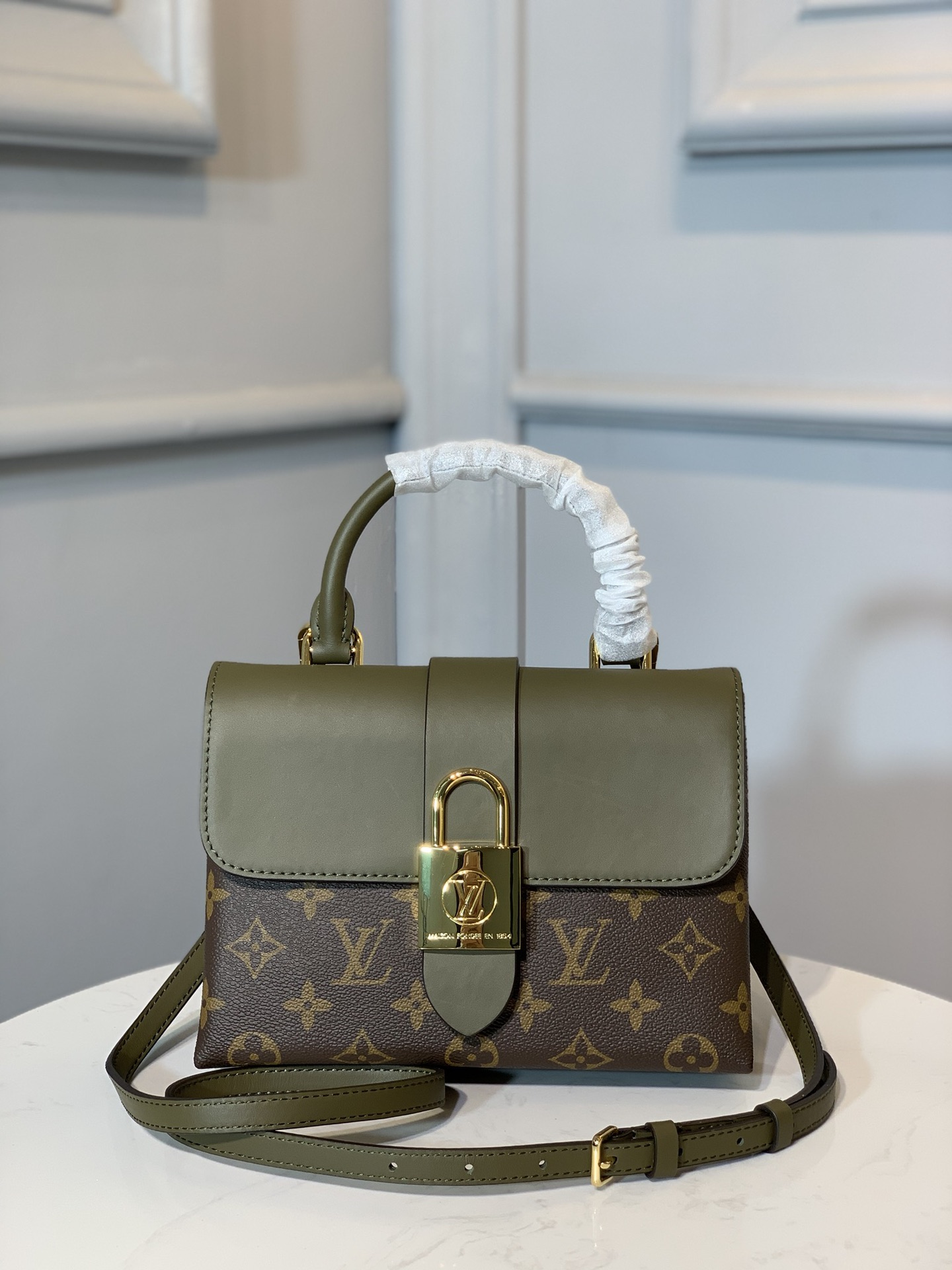 1:1 Clone
 Louis Vuitton LV Locky BB Bags Handbags Sellers Online
 Gold Monogram Canvas Cowhide Fashion M44797