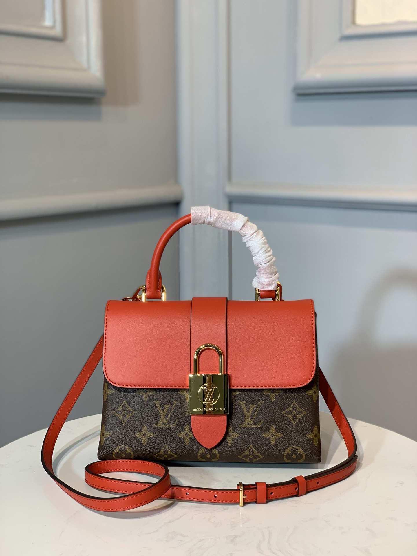 Louis Vuitton LV Locky BB Bags Handbags Top Grade
 Gold Monogram Canvas Cowhide Fashion M44653