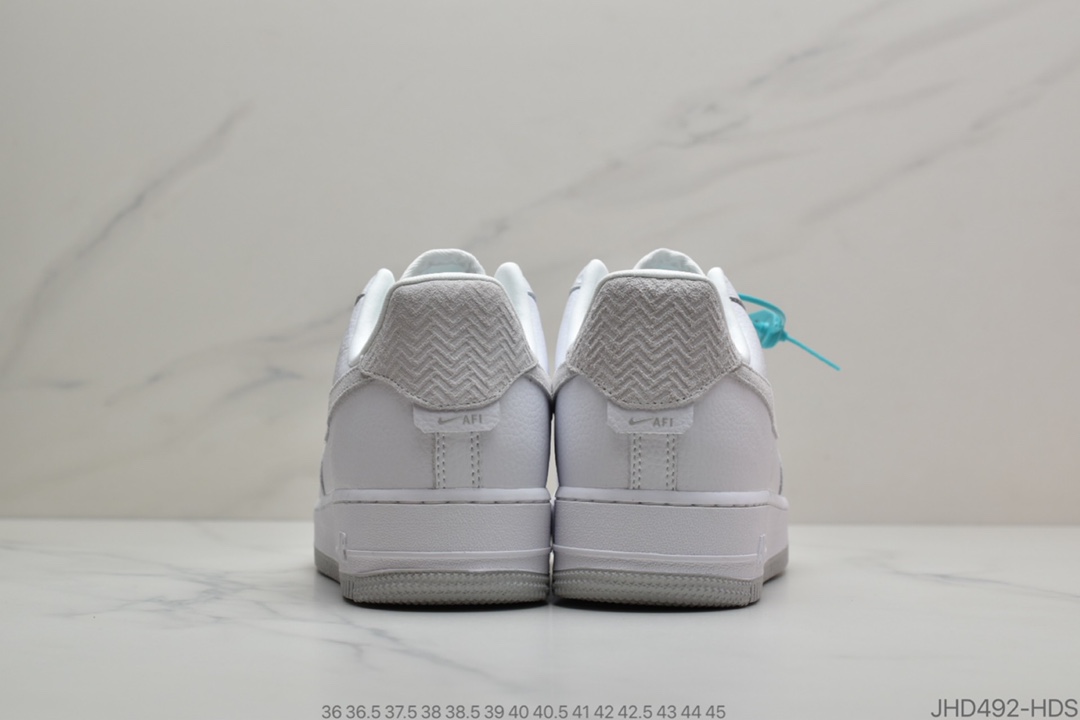 190 耐克Nike Wmns Air Force 1′07 LV8 GS”Pure Platinum”麂皮白粉黄拼色 空军一号经典低帮百搭休闲运动板鞋 CN2873 100