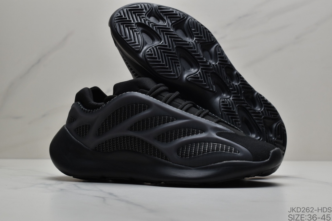 160 阿迪达斯Adidas Yeezy Foam Runner  Yeezy  Boost 700 V3 MH2 ”White/Skeleton”低帮复古休闲运动穿搭慢跑鞋EF8988