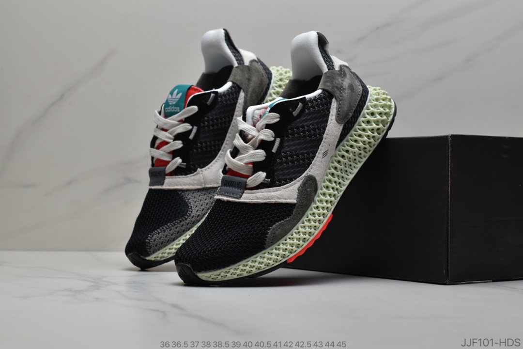 135 阿迪达斯adidas ZX4000 4D休闲运动慢跑鞋 货号：BD7931