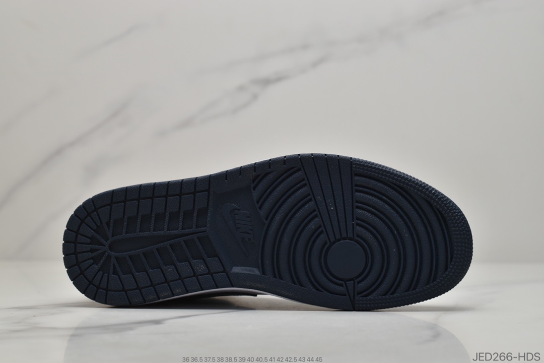 150 公司级 头层皮料Air Jordan 1 Mid 蓝幻勾  554724 445