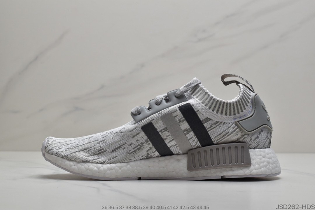 200 Adidas NMD R1 PK W  三叶草NMD全掌Boost减震跑步鞋 BY9865