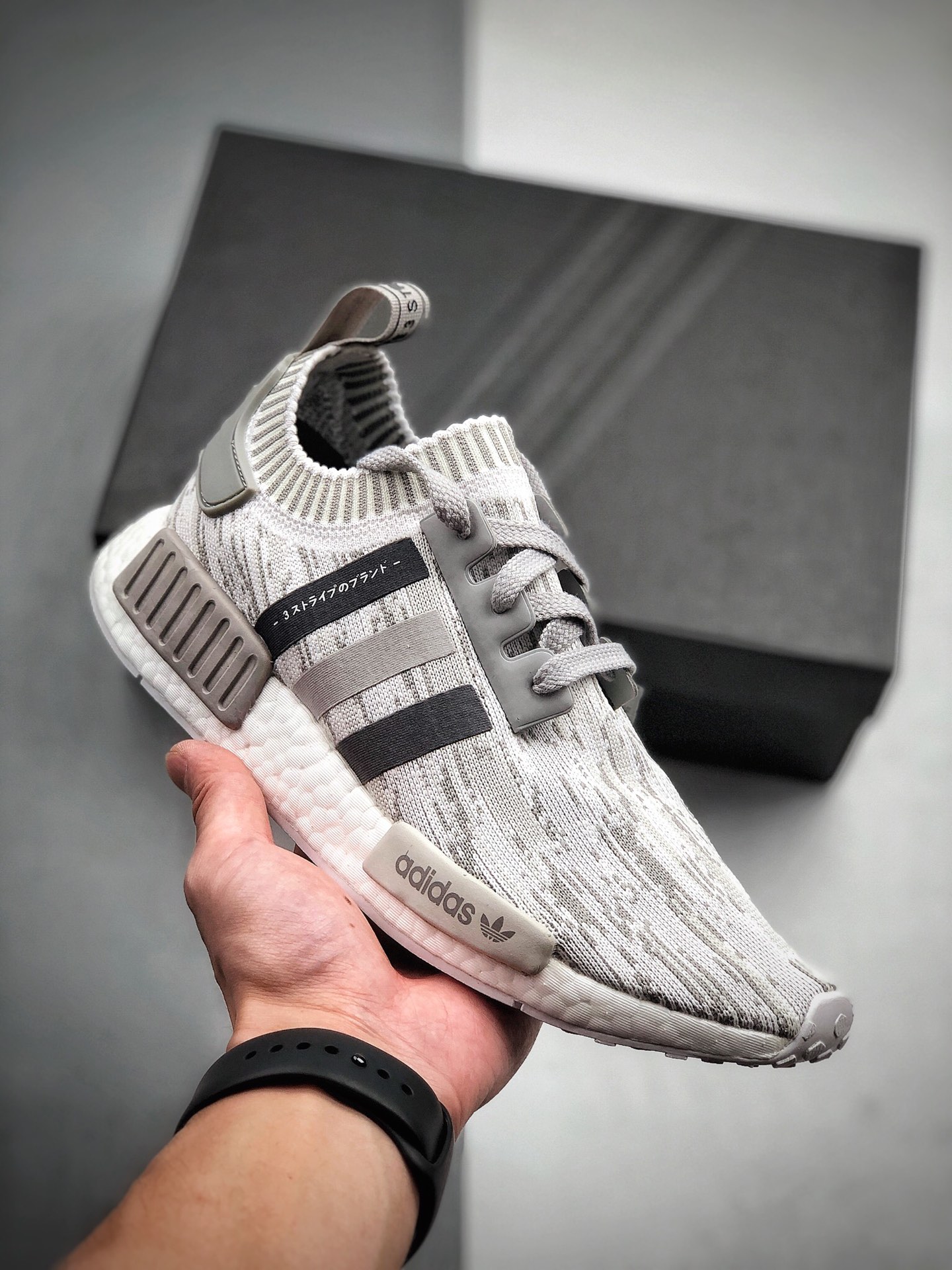 200 Adidas NMD R1  Primeknit Triple Black原装进口BoostBY9865