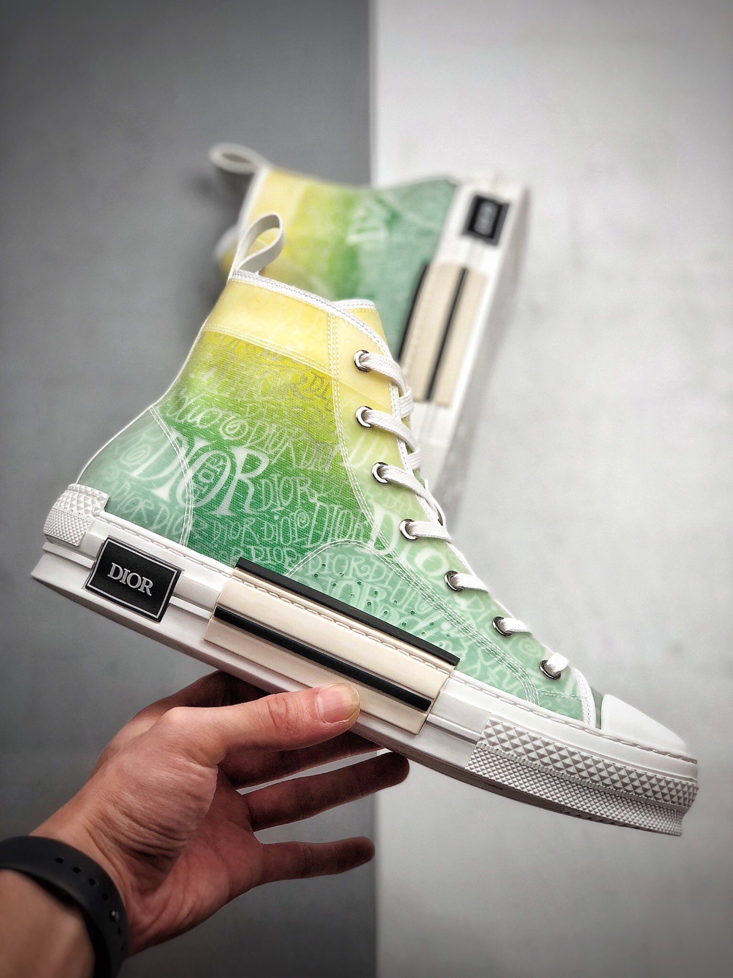 530  无原鞋 不开发 原厂品质迪奥Dior B23 Oblique High Top Sneakers原装耐弯折耐高温EVC饰片材质