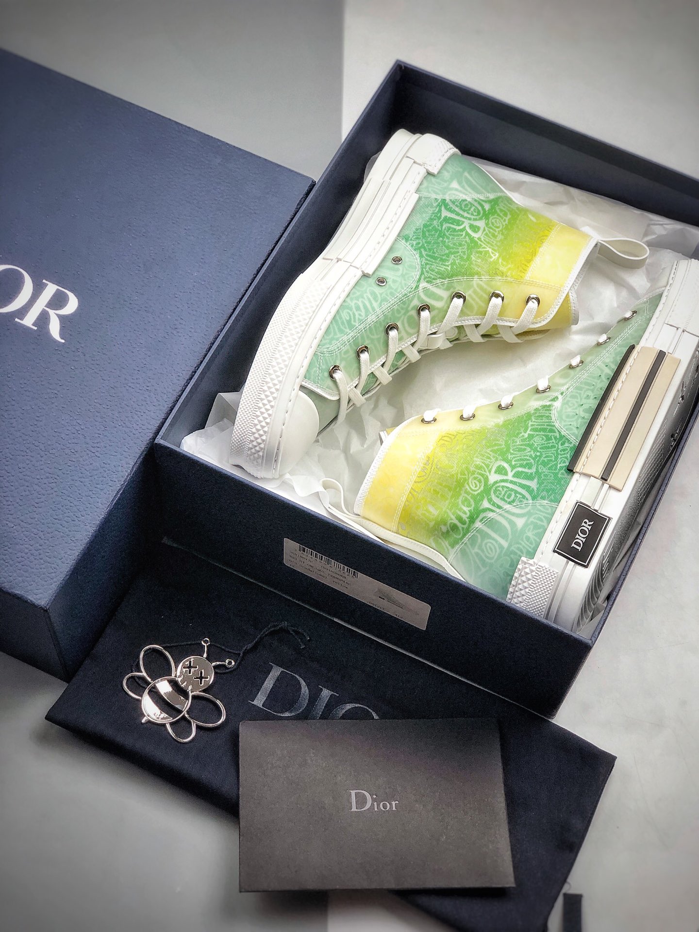 530  无原鞋 不开发 原厂品质迪奥Dior B23 Oblique High Top Sneakers原装耐弯折耐高温EVC饰片材质