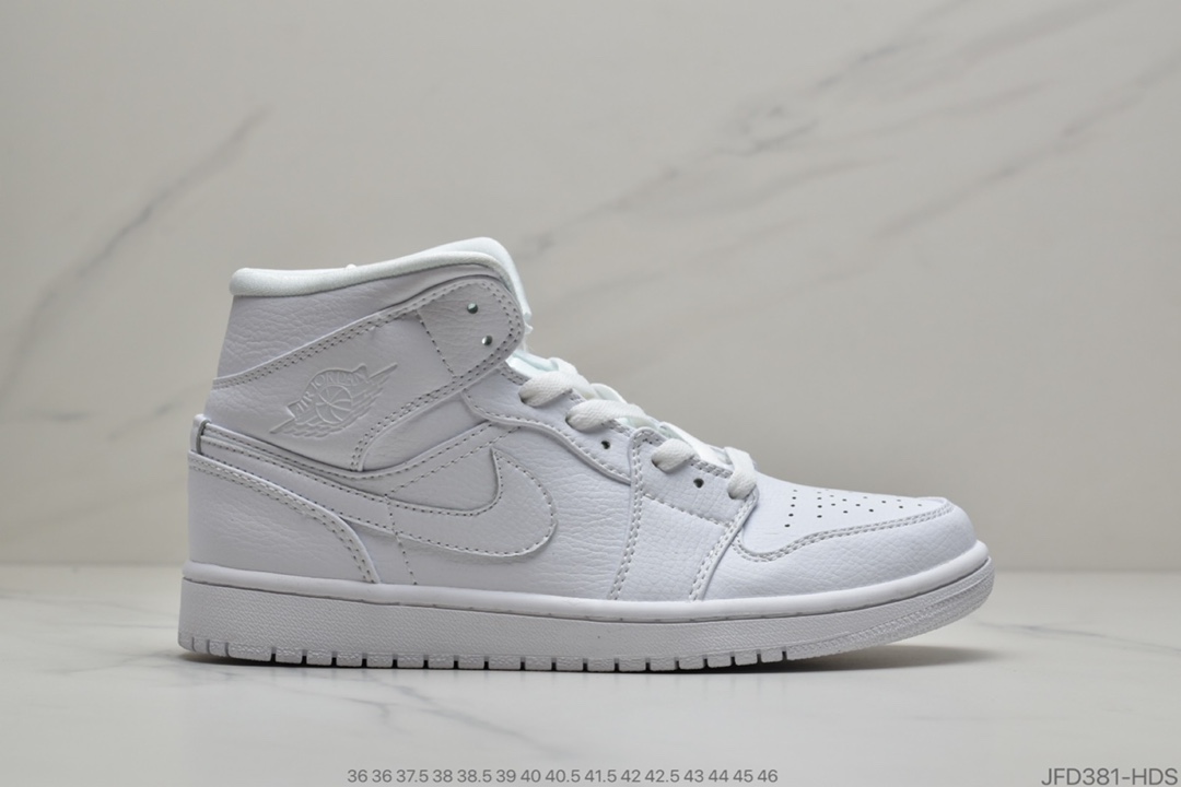 170 公司级  乔丹/Air Jordan 1 Mid “Light Smoke Grey”烟灰  AJ1 乔1 中帮百搭休闲运动板鞋BQ6472 101