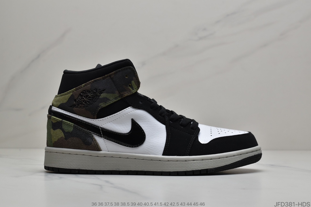 170 公司级  乔丹/Air Jordan 1 Mid “Light Smoke Grey”烟灰  AJ1 乔1 中帮百搭休闲运动板鞋BQ6472 101