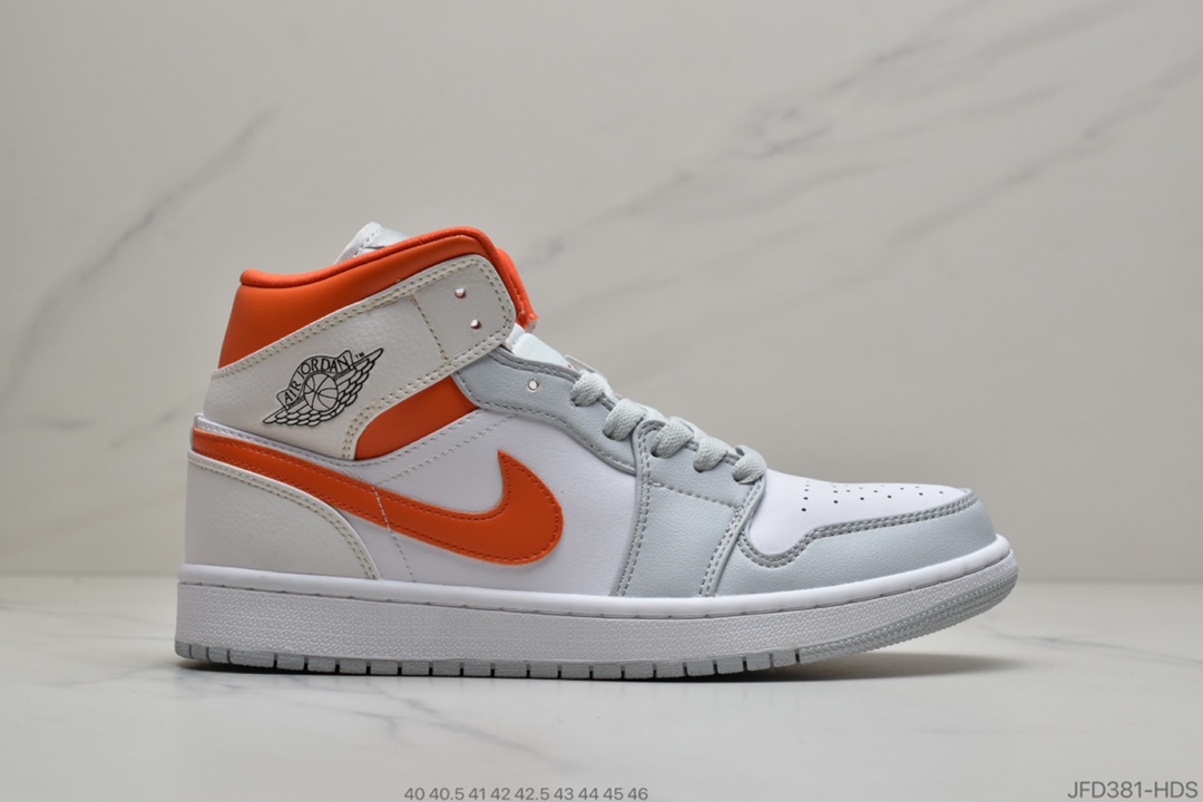 170 公司级  乔丹/Air Jordan 1 Mid “Light Smoke Grey”烟灰  AJ1 乔1 中帮百搭休闲运动板鞋BQ6472 101