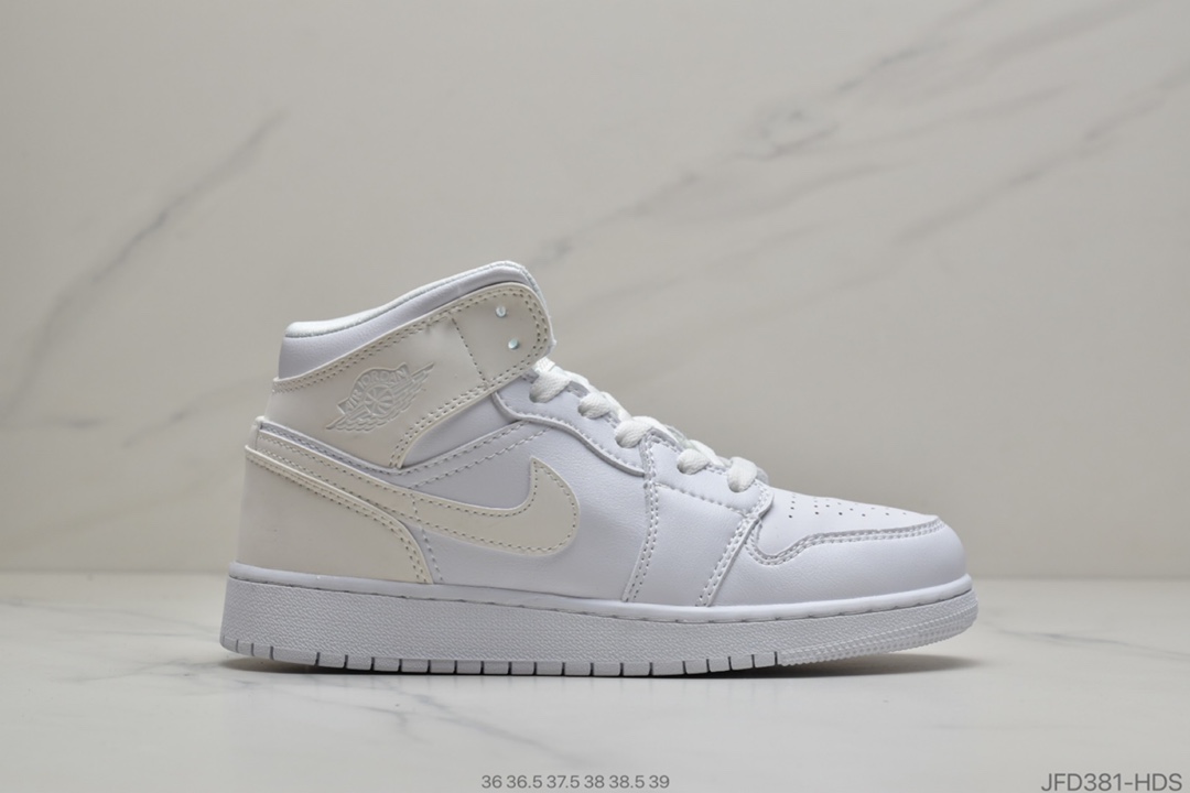 170 公司级  乔丹/Air Jordan 1 Mid “Light Smoke Grey”烟灰  AJ1 乔1 中帮百搭休闲运动板鞋BQ6472 101