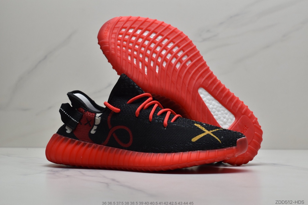 230 阿迪达斯adidas YEEZY BOOST 350 V2”Kaws”“红黑XX精虫kaws鸳鸯”FZ5428