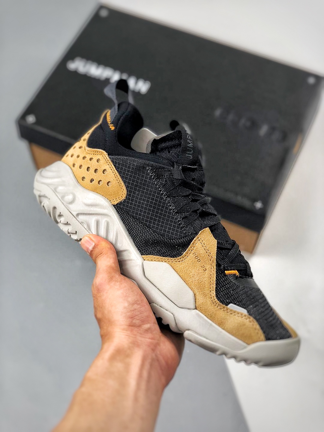 Envío contra reembolso Air Jordan Delta React negro caqui, nuevo modelo, serie de espuma deconstruida Delta, zapatillas…