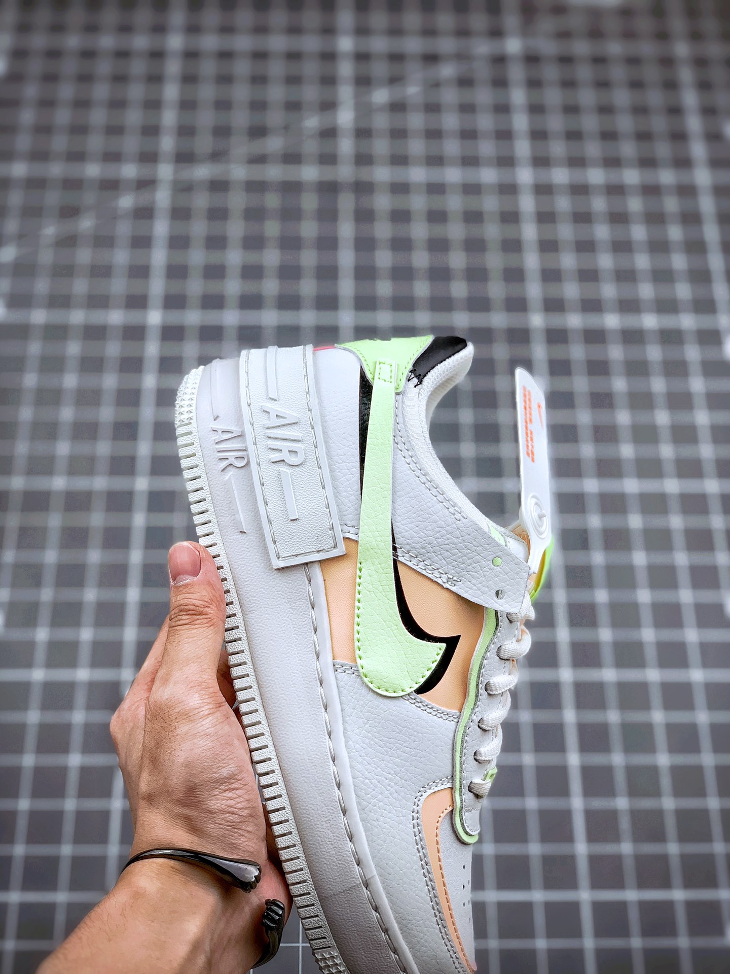 200 Air Force 1 Shadow 白绿粉 轻量增高低帮百搭板鞋”拼接马卡龙”  CQ9503-107