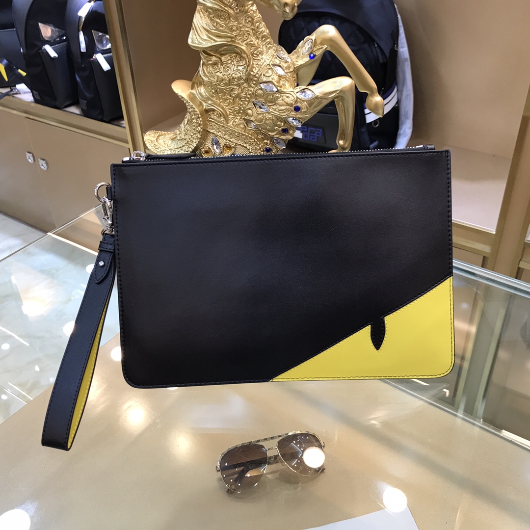 Chanel Black Lamb Leather Flat Long Shoulder Bag -   Condition