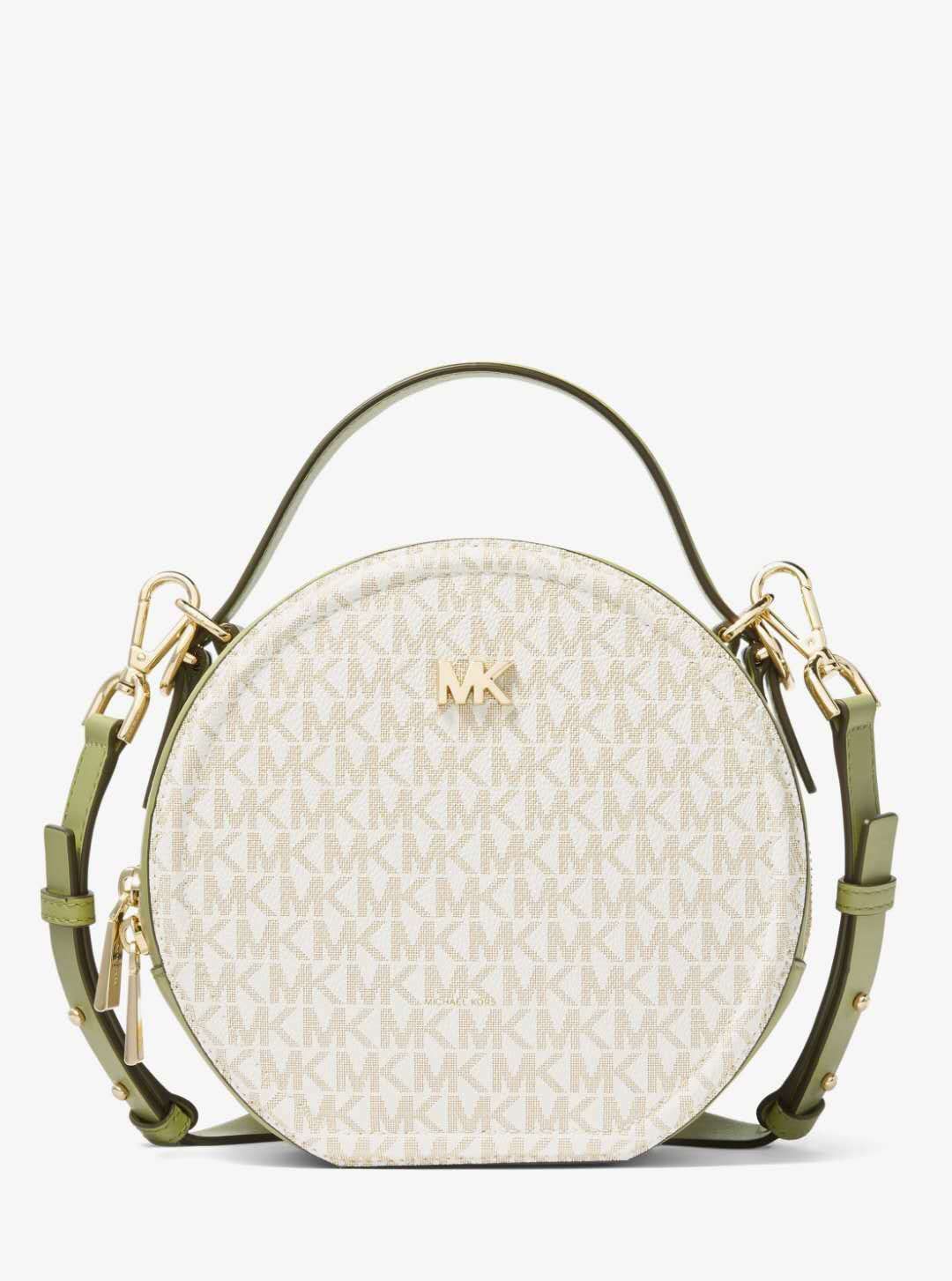 Michael Kors 新拼色 手提圆包pu拼绿色