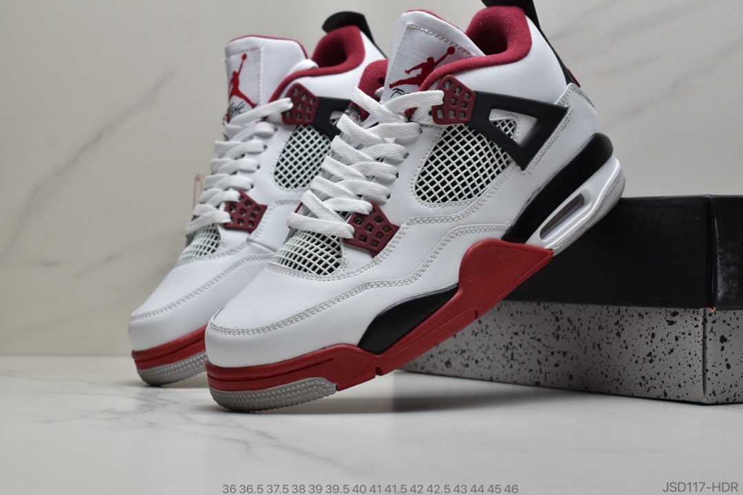200 公司级 Air Jordan AJ4 Retro White Cement AJ4乔4 白水泥 男子篮球鞋840606-192