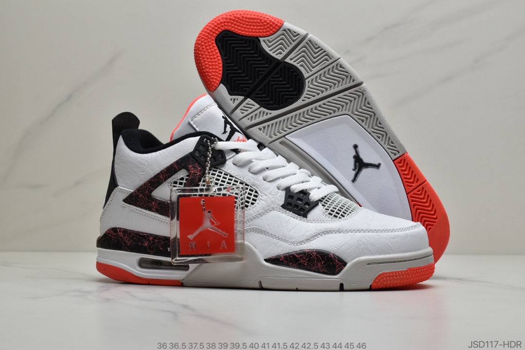 200 公司级 Air Jordan AJ4 Retro White Cement AJ4乔4 白水泥 男子篮球鞋840606-192