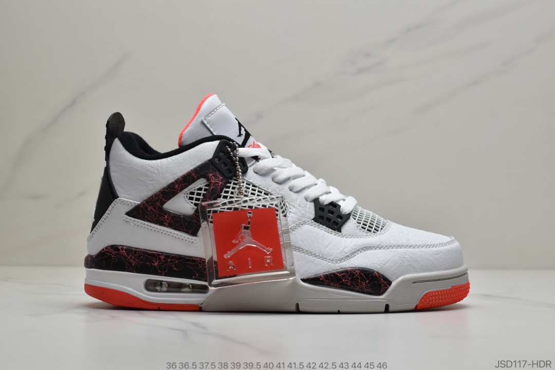 200 公司级 Air Jordan AJ4 Retro White Cement AJ4乔4 白水泥 男子篮球鞋840606-192