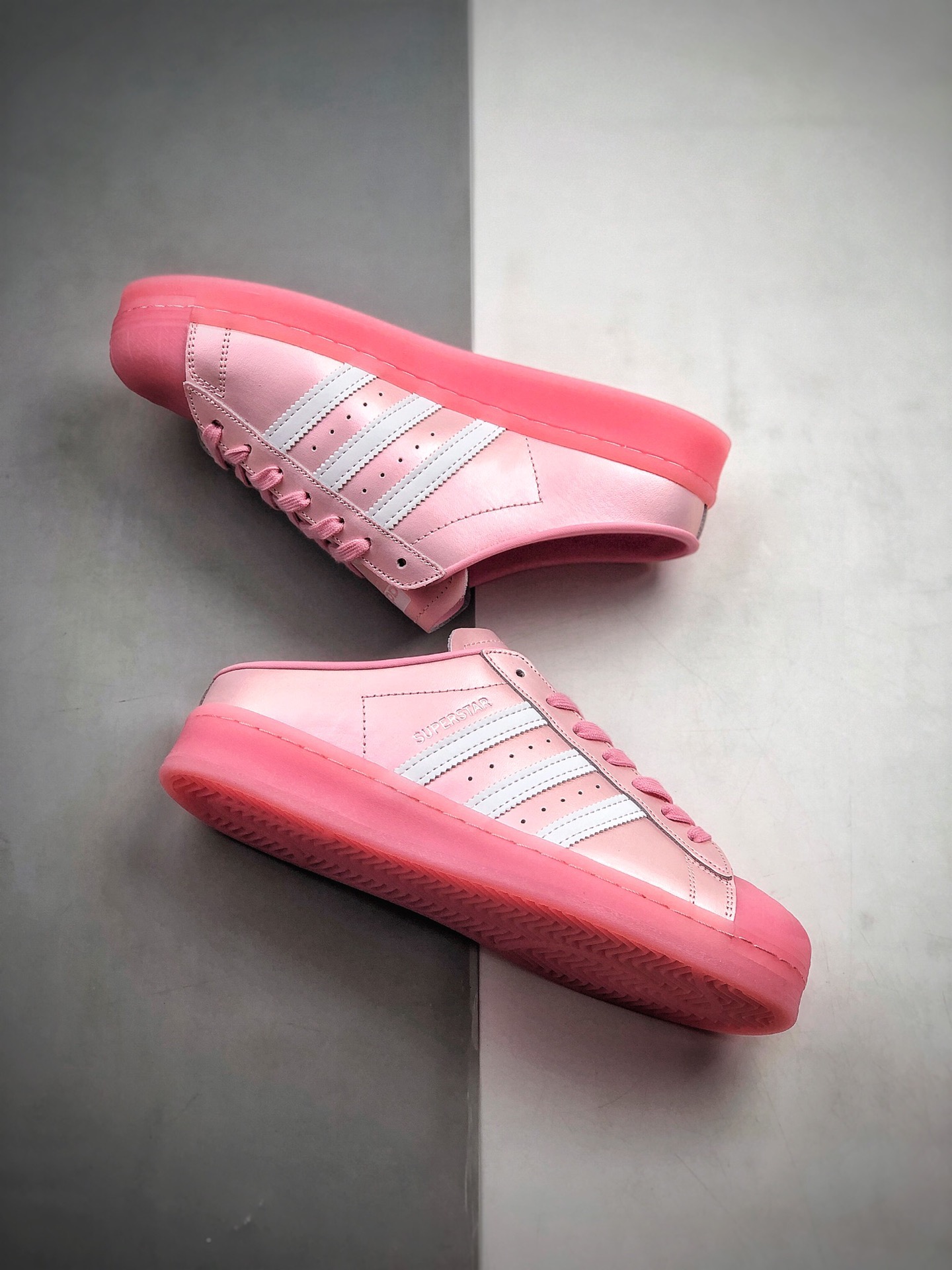 160 阿迪达斯Adidas AD Originals SUPERSTAR W 贝壳头半拖 一脚蹬 懒人鞋 FX2756