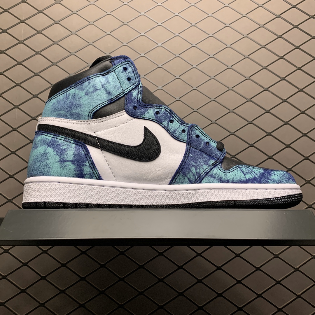 330 B级版本 Air Jordan 1 High AJ1 乔1 扎染 文化篮球 CD0461-100