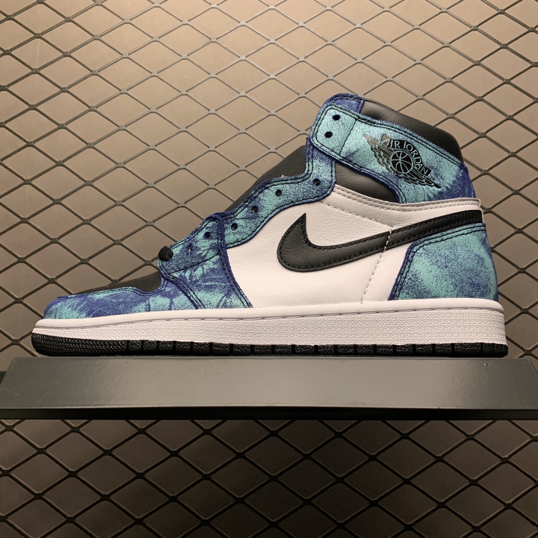 330 B级版本 Air Jordan 1 High AJ1 乔1 扎染 文化篮球 CD0461-100