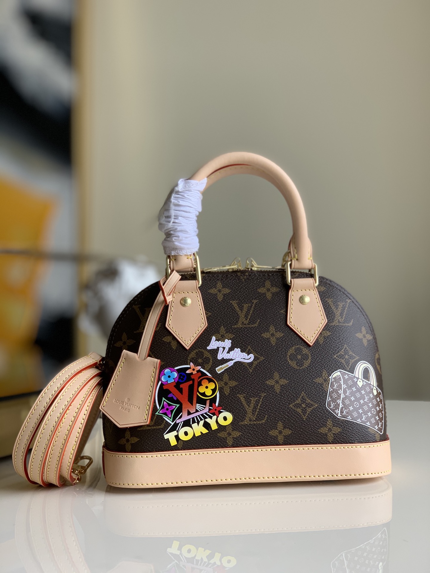 Louis Vuitton LV Alma BB Bags Handbags Yellow Monogram Canvas Mini M53152