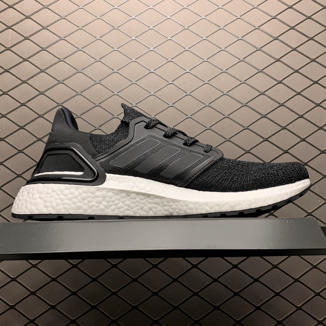 180 Adidas 阿迪达斯 Ultra Boost 20 超弹力满天星3M反光鞋面 爆米花中底休闲跑步鞋 EG0708