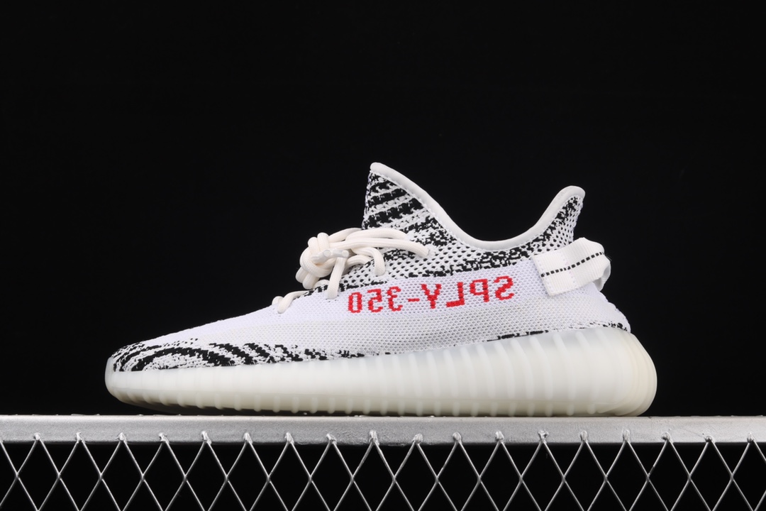 特价外贸版本AdidasYeezy350V2BoostC阿迪达斯椰子350二代白斑马巴斯夫爆米花#49大