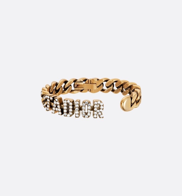 Dior J'Adior Gold-Finish Metal Bracelet with Crystals - Elegant and Stylish