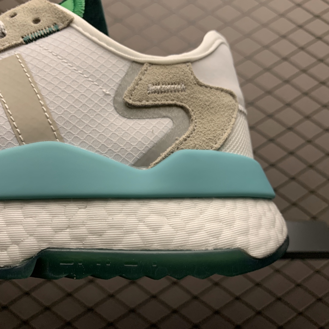 180 Adidas 阿迪达斯 Nite Jogger Boost夏季网面透气款  夜行者真爆大底复古跑鞋 FV1329