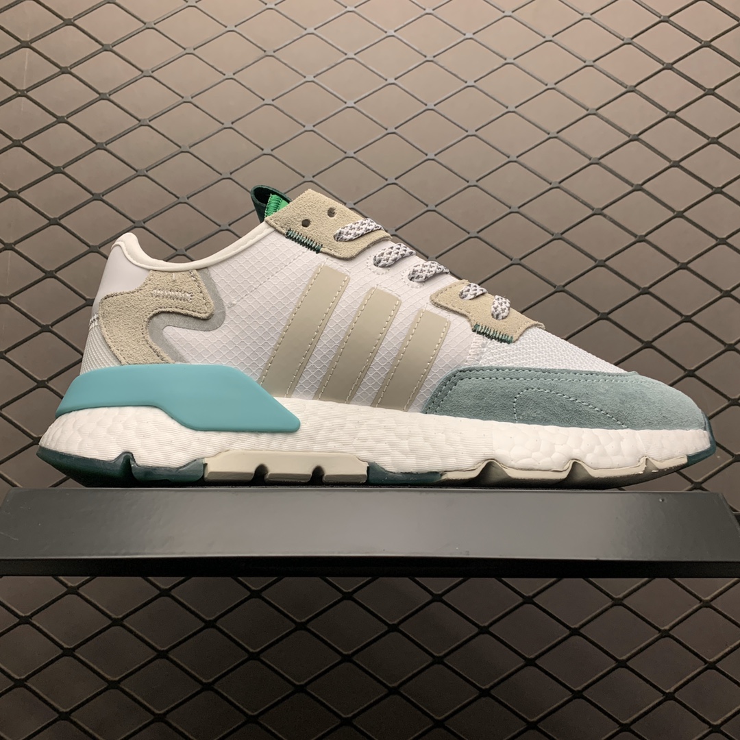 180 Adidas 阿迪达斯 Nite Jogger Boost夏季网面透气款  夜行者真爆大底复古跑鞋 FV1329