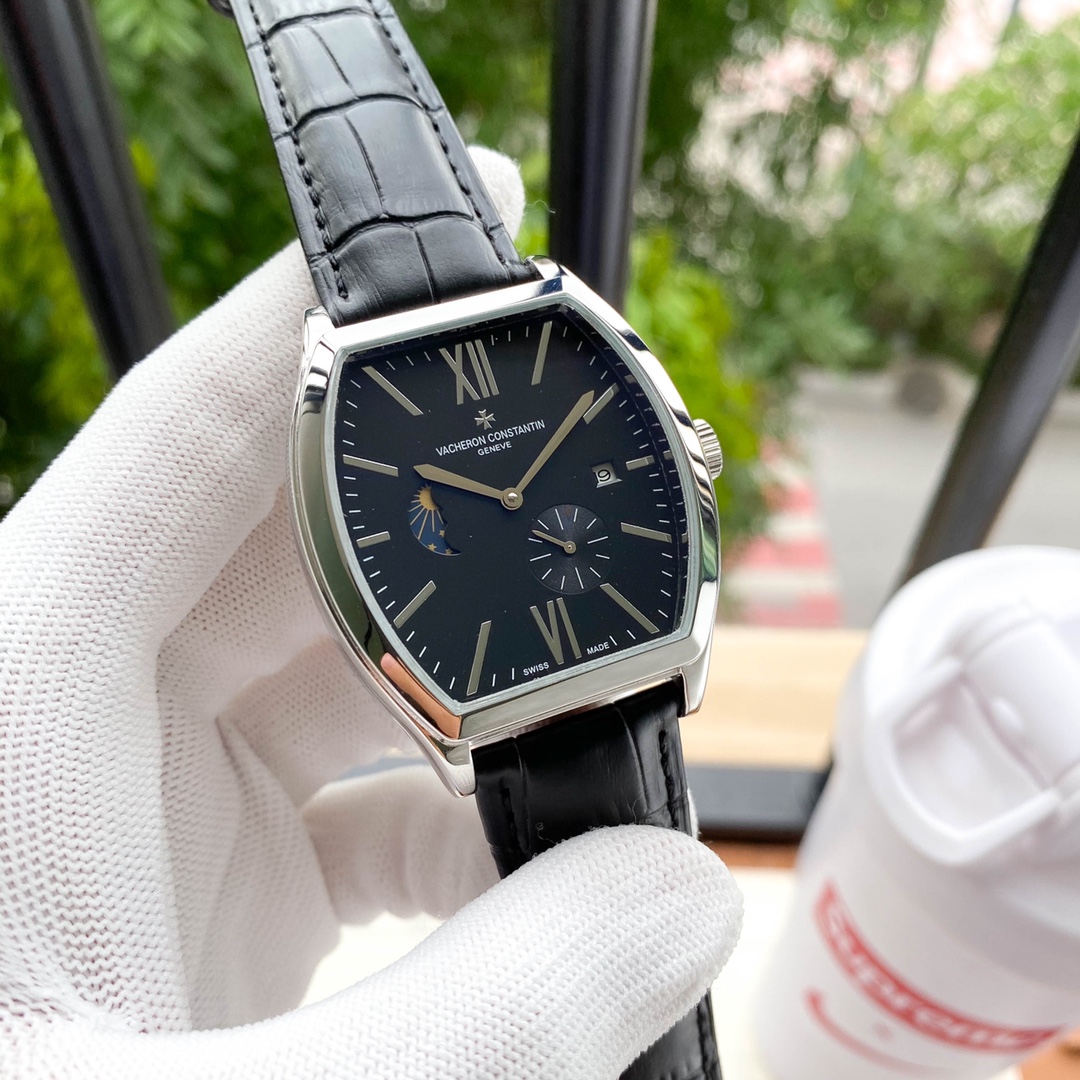 批420 💎💎💎江斯丹顿（Vacheron Constantin）精品男士腕表，尊贵大气，绅士风范，时尚百搭，最新爆款。采用全自动机械机芯，316精钢材质，进口真牛皮表带，矿物质超强镜面，尺寸：直径41mm 厚度12mm⚡️精选优质 品质生活⚡️
