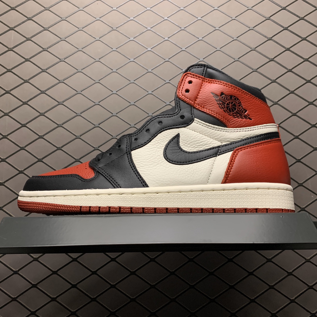 360 B级版本 Air Jordan 1 High Bred Toe AJ1 乔1 黑红脚趾 男子文化篮球 555088-610