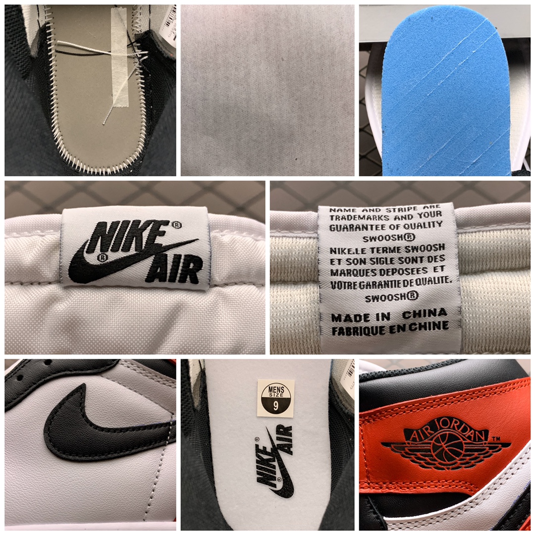 360 B级版本 Air Jordan 1 High Black Toe AJ1 乔1 黑脚趾 男子文化篮球 555088-125