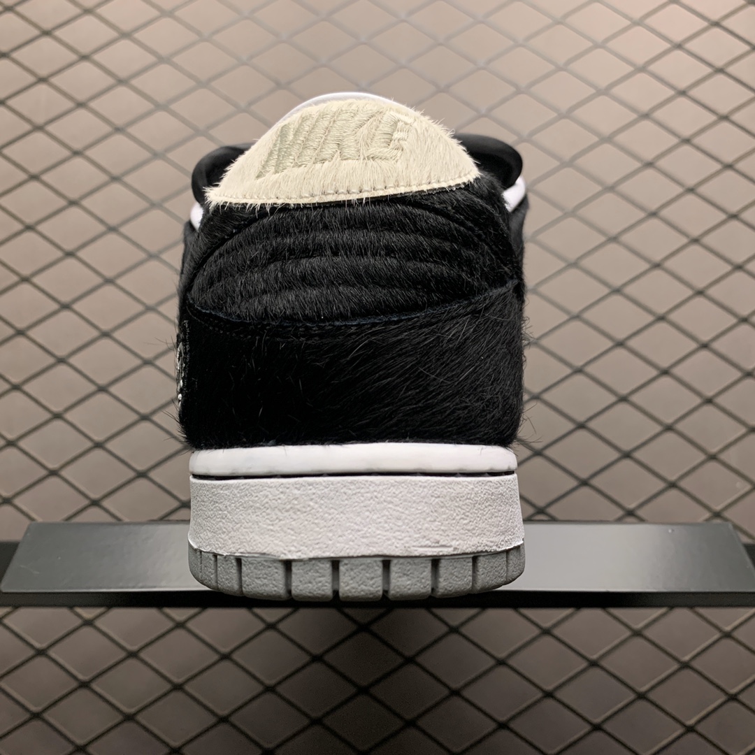 460 纯原版本 Nike SB Dunk Low OG QS 全黑马毛 低帮休闲运动滑板鞋 CZ5127-001