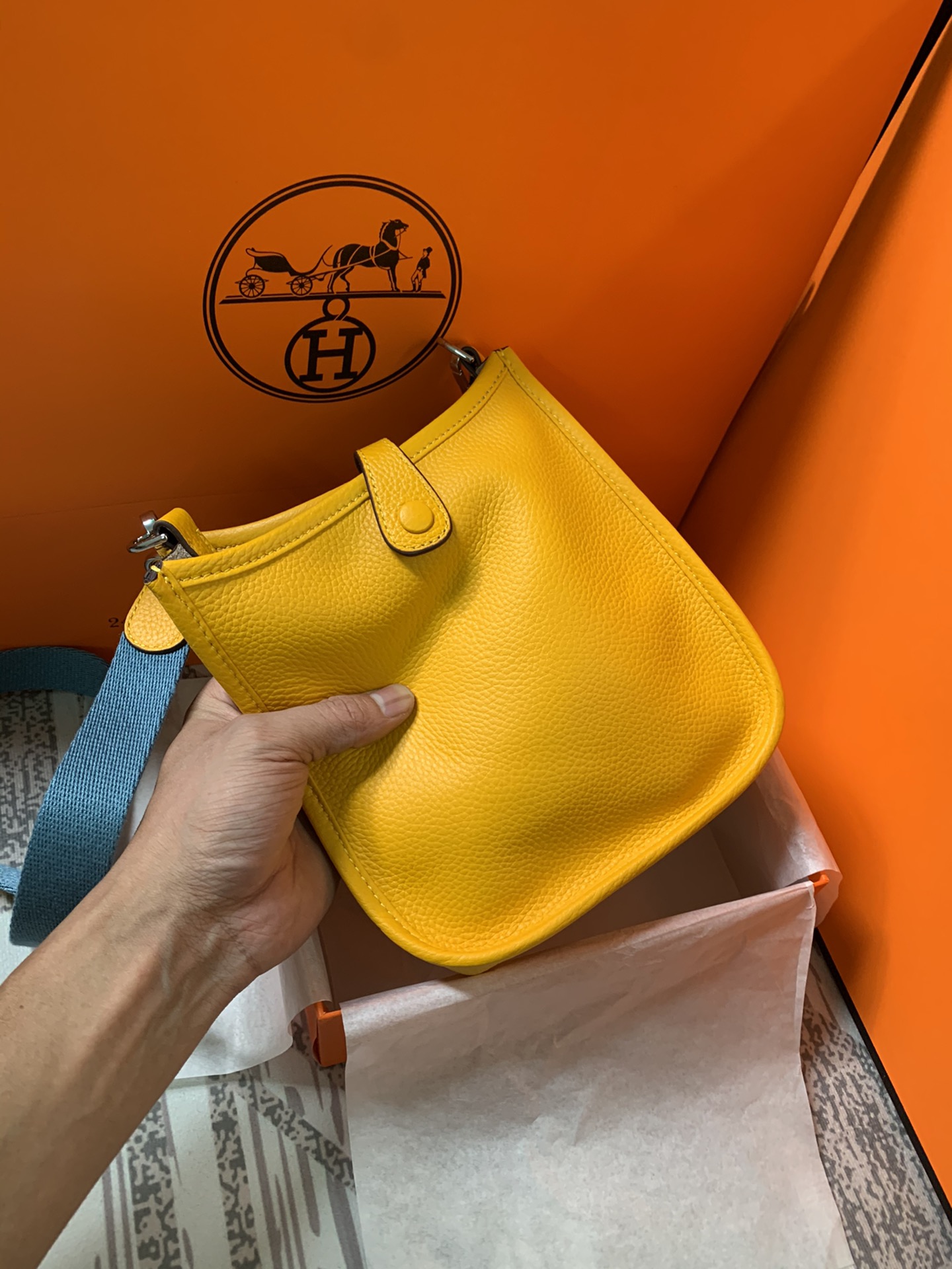 Evelyne mini 伊芙琳迷你 Togo 牛皮バッグ 手感超ソフト