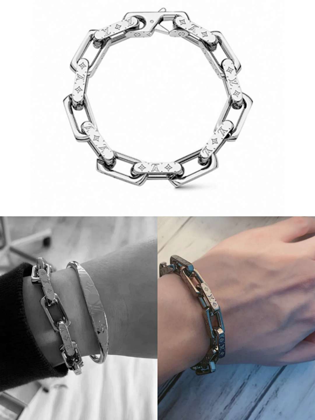 新品!p90高品质!【路易威登lv monogram『竹节手链』情侣款】